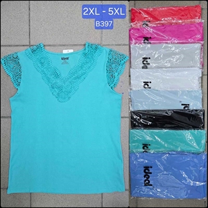 Bluzka damska krótki rękaw 2XL-5XL