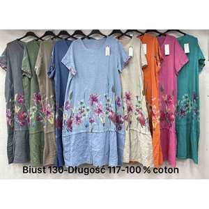 Sukienka damska 100% BAWEŁNA - Produkt Włoski