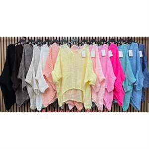 Sweter damski z dekoltem w serek