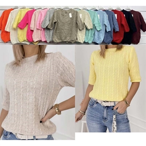 Sweter damski z krótkim rękawem