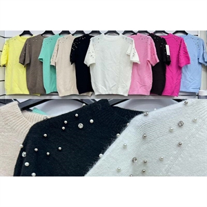 Sweter damski z krótkim rękawem