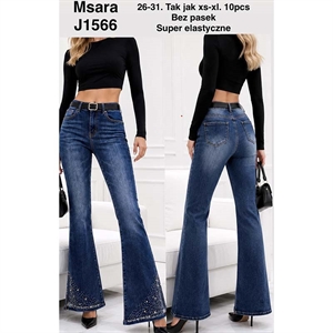 Jeansy dzwony damskie Msara  26-31(XS-XL)