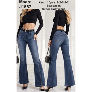 Jeansy dzwony damskie Msara  XS-XL