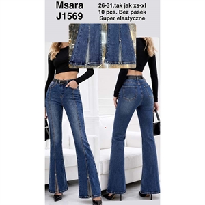 Jeansy dzwony damskie Msara  26-31(XS-XL)