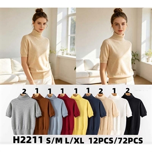 Sweter damski z krótkim rękawem  S/M-L/XL