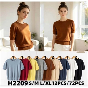 Sweter damski z krótkim rękawem  S/M-L/XL