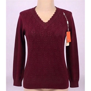 Sweter damski z dekoltem w serek  L/XL-2XL/3XL