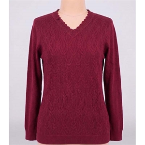Sweter damski z dekoltem w serek  L/XL-2XL/3XL