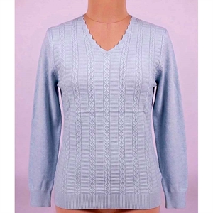 Sweter damski z dekoltem w serek  L/XL-2XL/3XL