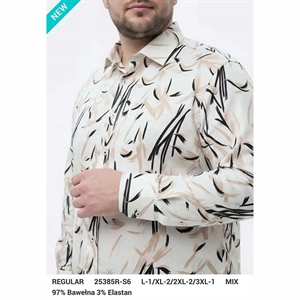 Koszula męska z cyfrowym nadrukiem krój regular fit produkt Turecki  L-3XL