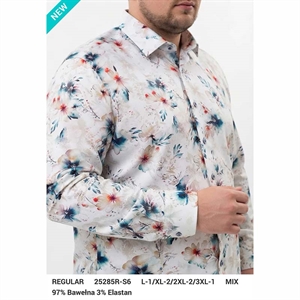 Koszula męska z cyfrowym nadrukiem krój regular fit produkt Turecki  L-3XL