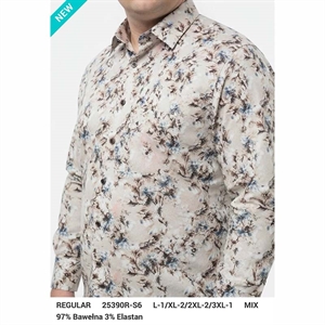 Koszula męska z cyfrowym nadrukiem krój regular fit produkt Turecki  L-3XL