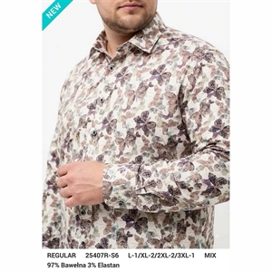 Koszula męska z cyfrowym nadrukiem krój regular fit produkt Turecki  L-3XL