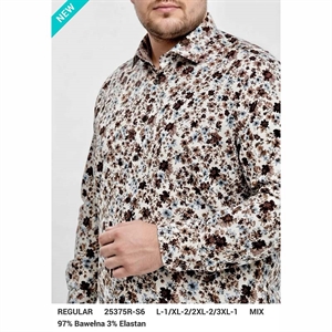 Koszula męska z cyfrowym nadrukiem krój regular fit produkt Turecki  L-3XL
