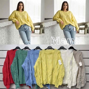 Sweter damski okrągły