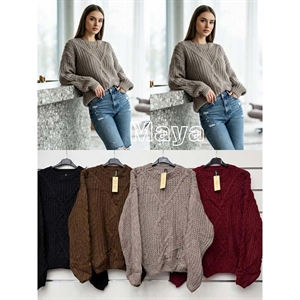Sweter damski okrągły