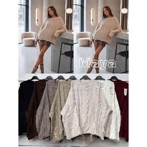 Sweter damski okrągły