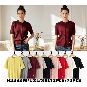 Sweter damski z krótkim rękawem  M/L-XL/2XL
