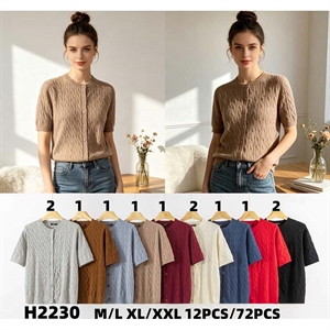 Sweter damski z krótkim rękawem  M/L-XL/2XL