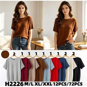 Sweter damski z krótkim rękawem  M/L-XL/2XL