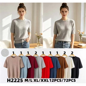 Sweter damski z krótkim rękawem  M/L-XL/2XL