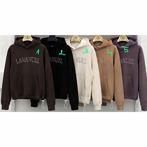 Gruba ocieplana bluza z wyszytym napisem produkt Turecki  M-XL