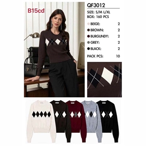 Sweter damski okrągły  S/M-L/XL