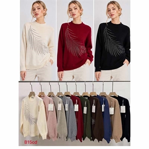 Sweter damski okrągły