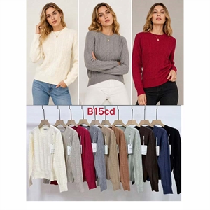 Sweter damski okrągły