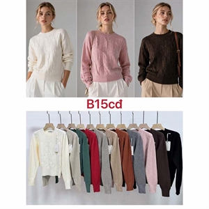 Sweter damski okrągły