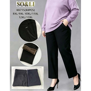 Spodnie damskie ocieplane Big Size  8XL/9XL-12XL/13XL