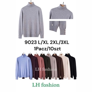 Sweter damski z golfem  L/XL-2XL/3XL