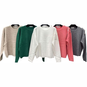 Sweter damski z dekoltem w serek