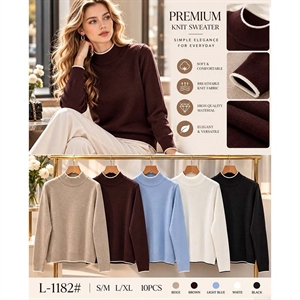 Sweter damski z półgolfem  S/M-L/XL
