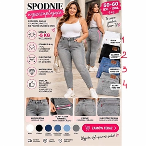 Jeansy damskie  50-60(5XL-10XL)