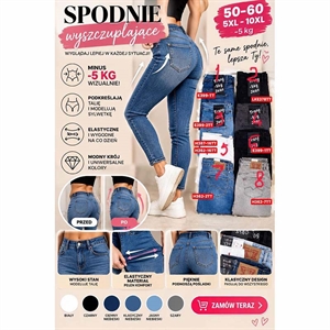 Jeansy damskie  50-60(5XL-10XL)