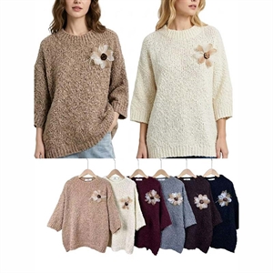 Sweter damski okrągły