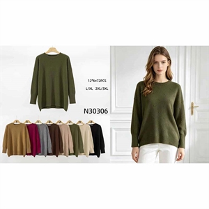 Sweter damski okrągły  L/XL-2XL/3XL