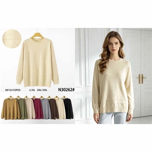 Sweter damski okrągły  L/XL-2XL/3XL