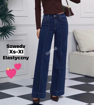 Jeansy szerokie nogawki  XS-XL