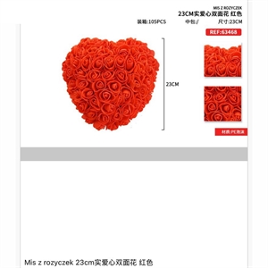 Prezent na walentynki - serce z róż 23cm