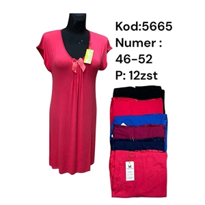 Koszula nocna damska z krótkim rękawem  46-52