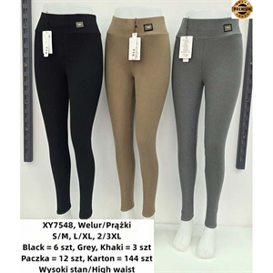 Legginsy welurowe damskie  S/M-2/3XL