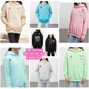 Bluza dziewczęca kangurka  128-164