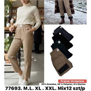 Spodnie ocieplane damskie (M-2XL)