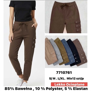 Spodnie lekko ocieplane damskie (S-XL)