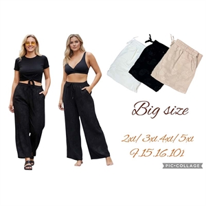 Spodnie damskie szerokie nogawki (2XL-5XL)