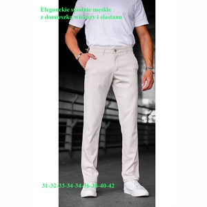 Eleganckie spodnie męskie z domieszką wiskozy i elastanu 31-42
