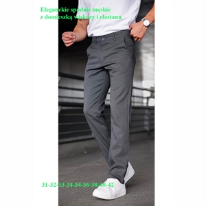 Eleganckie spodnie męskie z domieszką wiskozy i elastanu 31-42