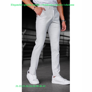 Eleganckie spodnie męskie z domieszką wiskozy i elastanu 31-42